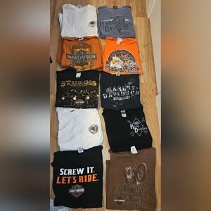 Harley davidson bundle of 10 t-shirts